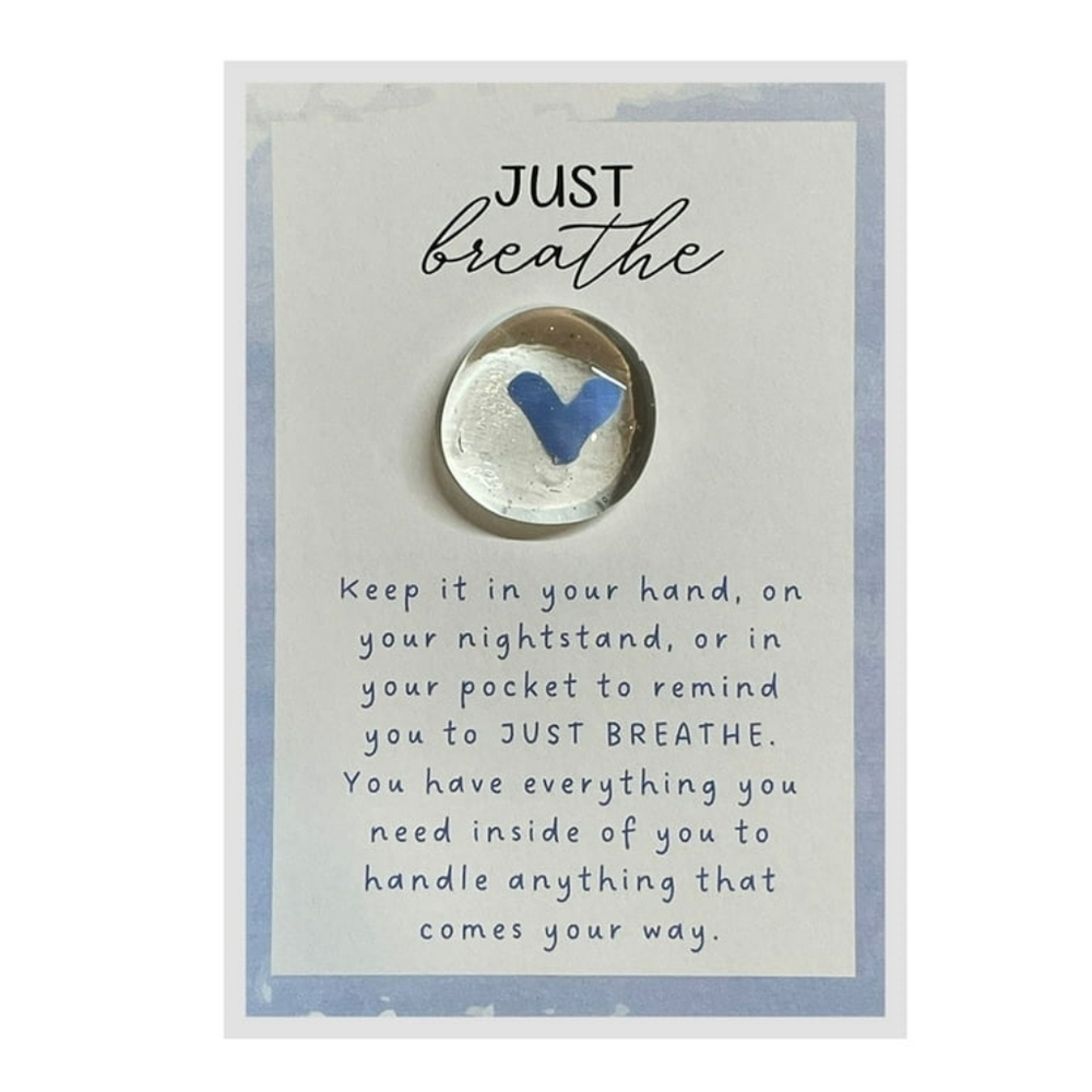 New Just Breathe Heart Pocket Reminder